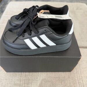 Adidas Kids Black and White Sneakers